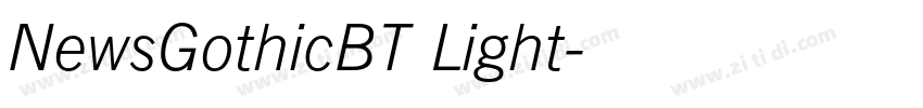 NewsGothicBT Light字体转换